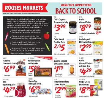 Rouses Markets Flyer - 08/03/2022 - 08/31/2022.