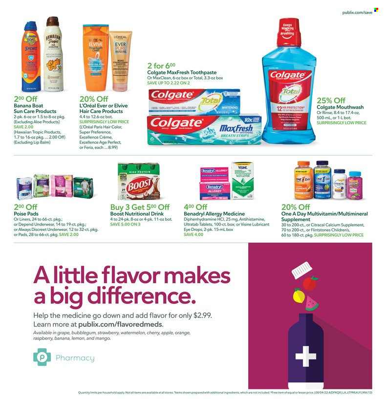 Publix ad - 08/04/2022 - 08/10/2022. Page 13
