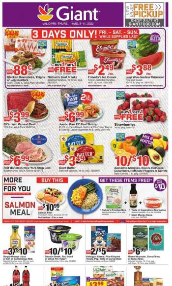 Giant Food Flyer - 08/05/2022 - 08/11/2022.