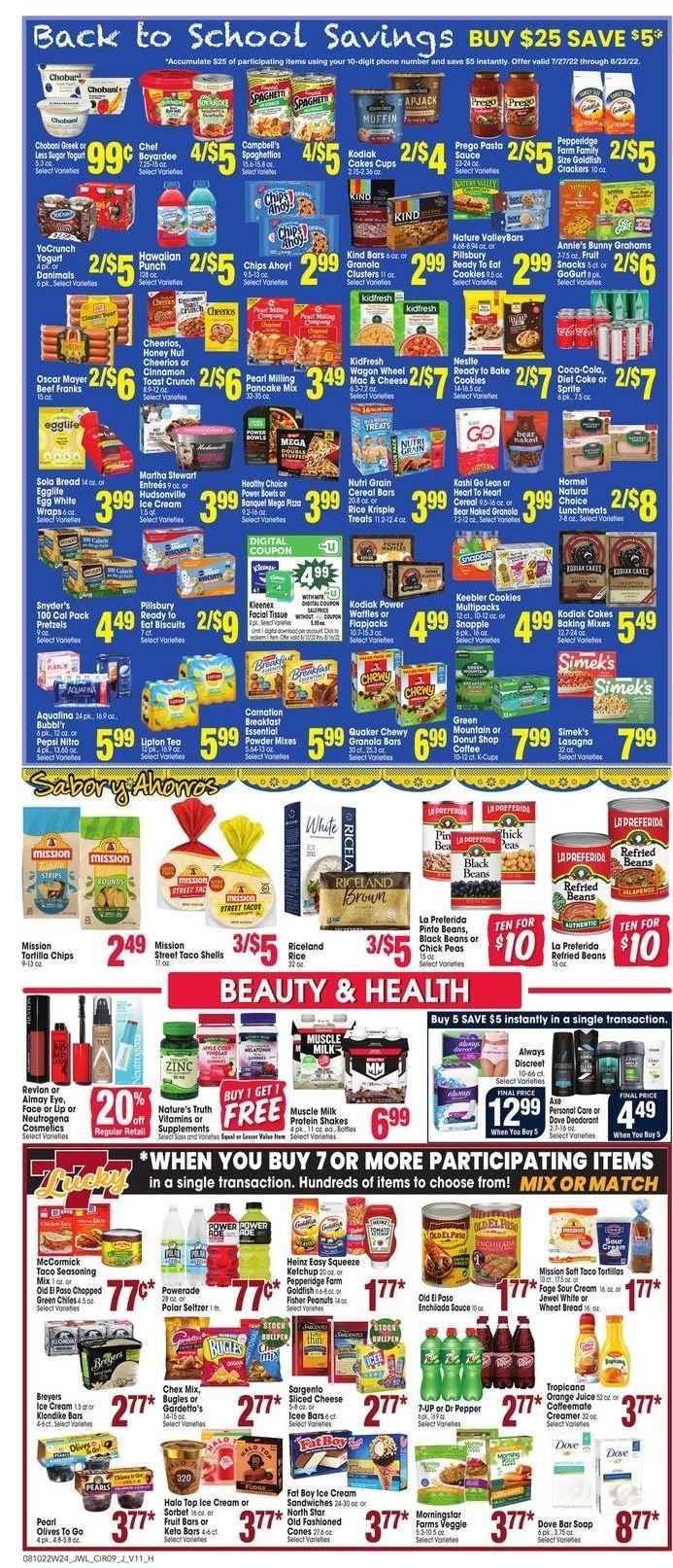 Jewel Osco ad - 08/10/2022 - 08/16/2022. Page 9