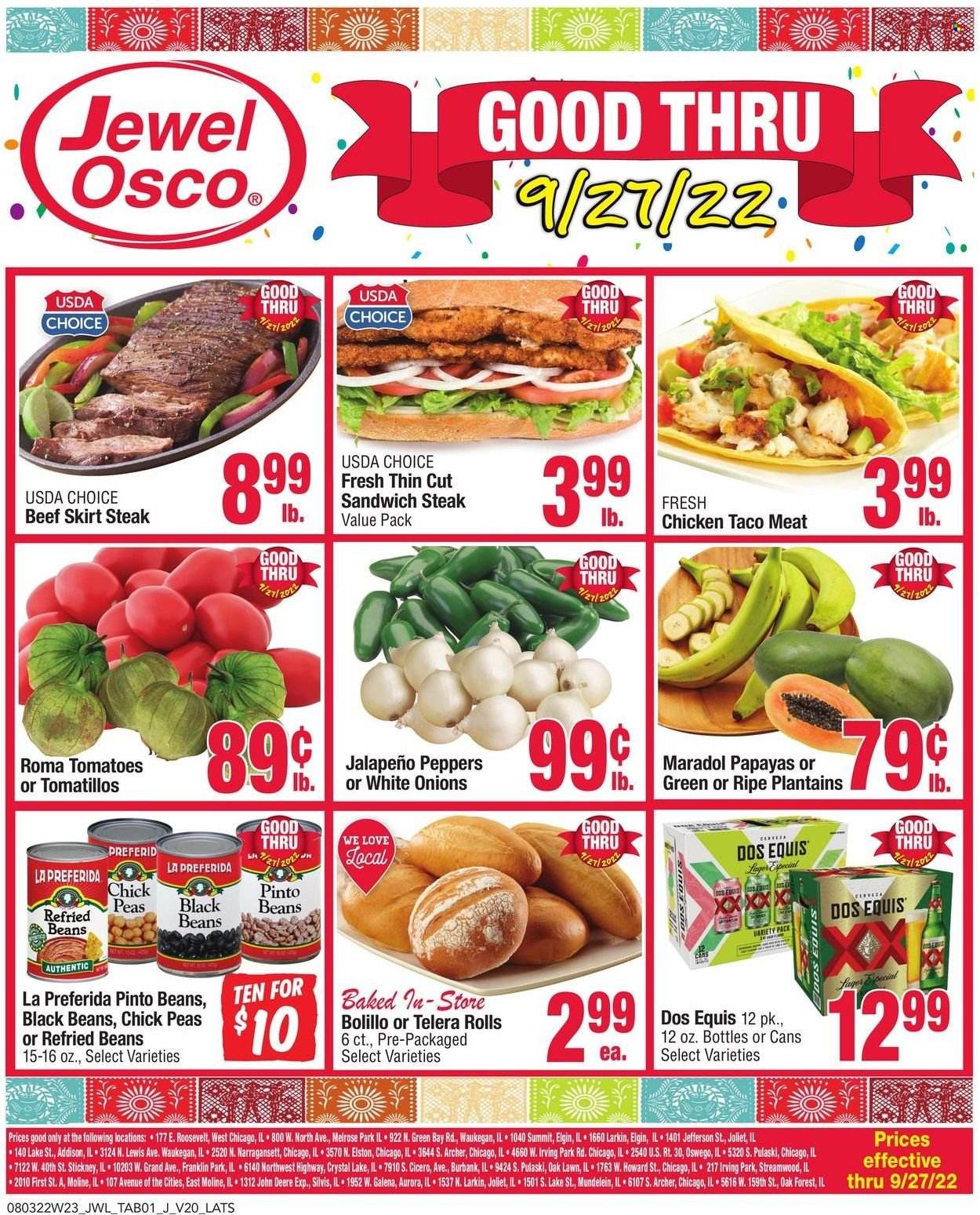Jewel Osco ad - 08/03/2022 - 09/27/2022. Page 1