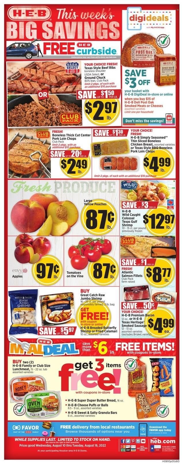 H-E-B ad - 08/10/2022 - 08/16/2022. Page 1