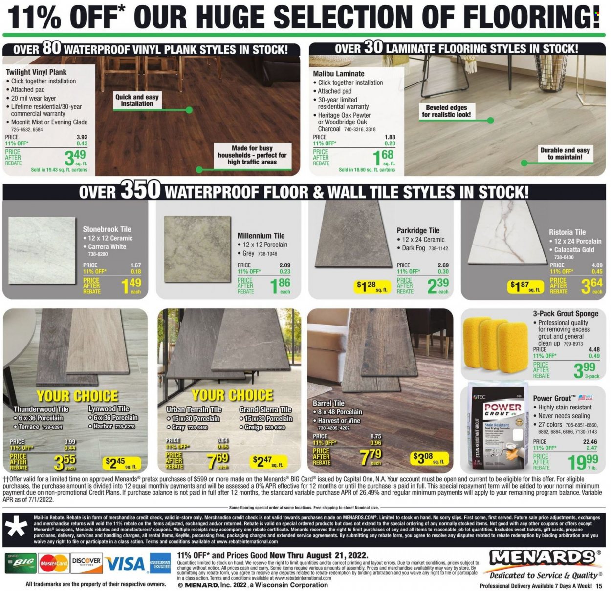 Menards ad - 08/11/2022 - 08/21/2022. Page 20