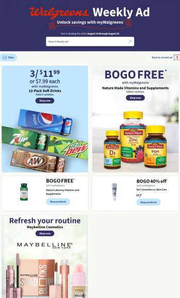 Walgreens Flyer - 08/14/2022 - 08/20/2022.