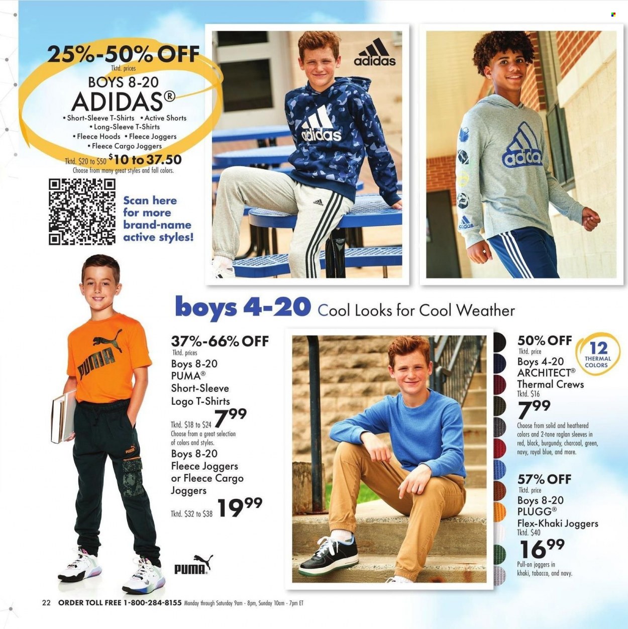 thumbnail - Boscov's Flyer - 08/11/2022 - 08/24/2022 - Sales products - Adidas, Puma, shorts, t-shirt, joggers. Page 22.
