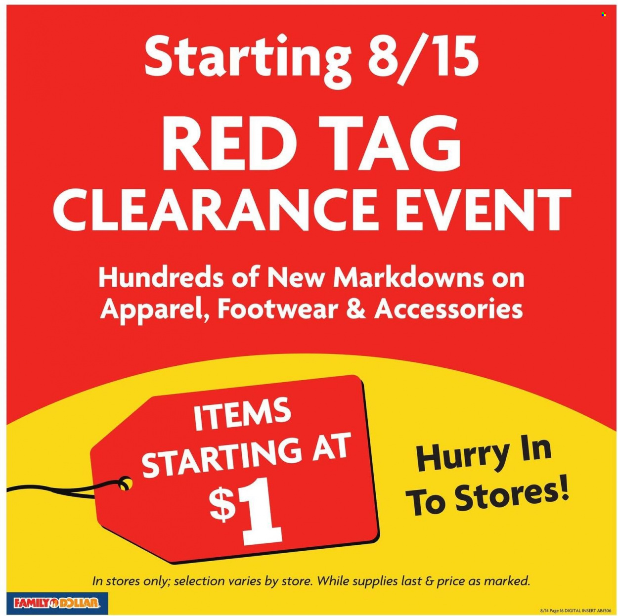 Family Dollar ad - 08/14/2022 - 08/20/2022. Page 14