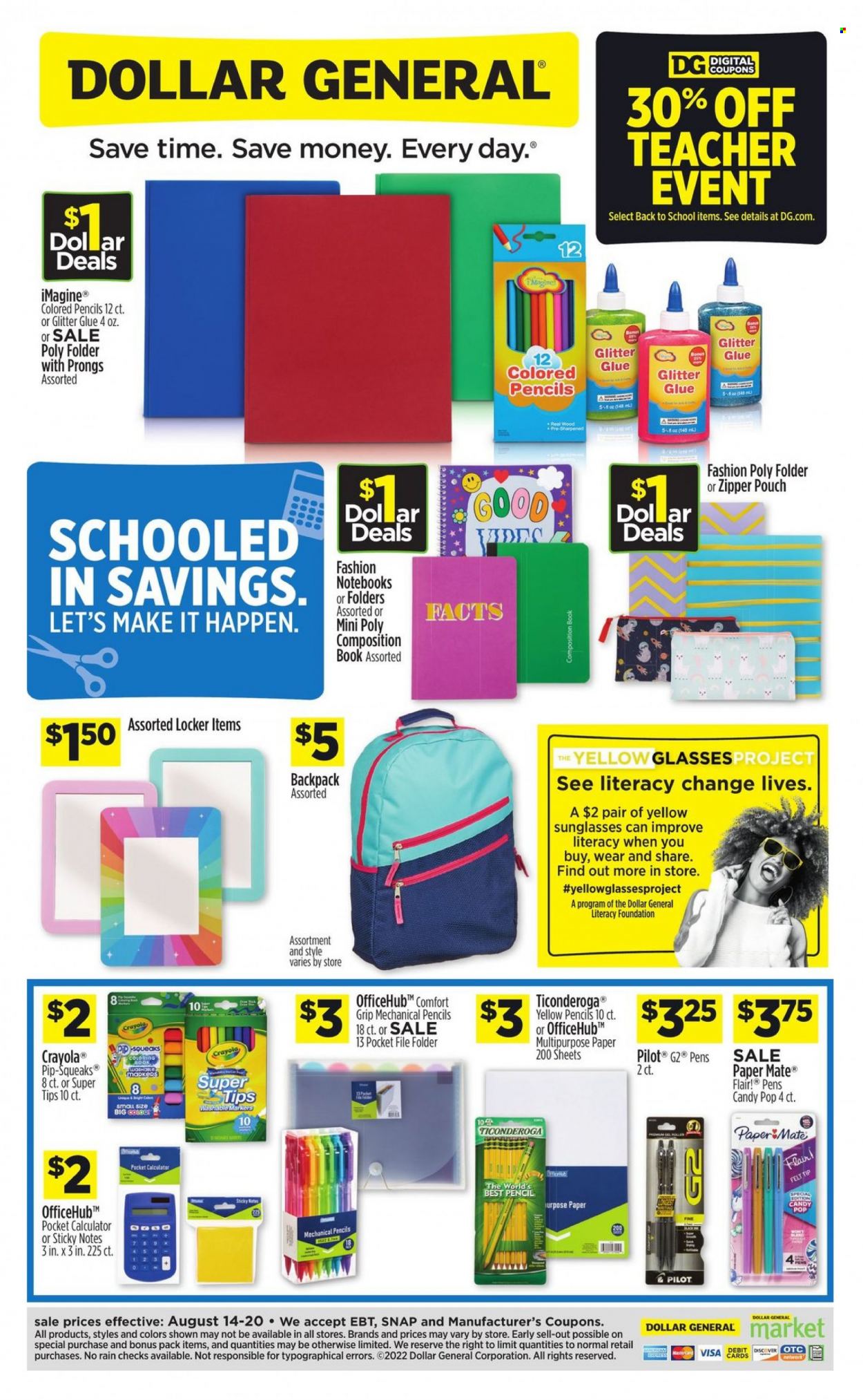 Dollar General ad - 08/14/2022 - 08/20/2022. Page 1
