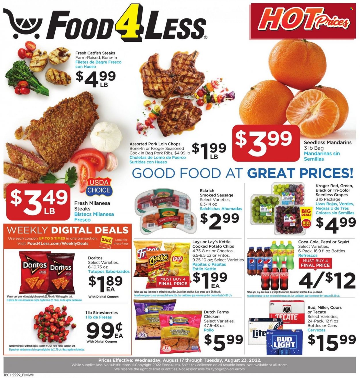 Food 4 Less ad - 08/17/2022 - 08/23/2022. Page 1