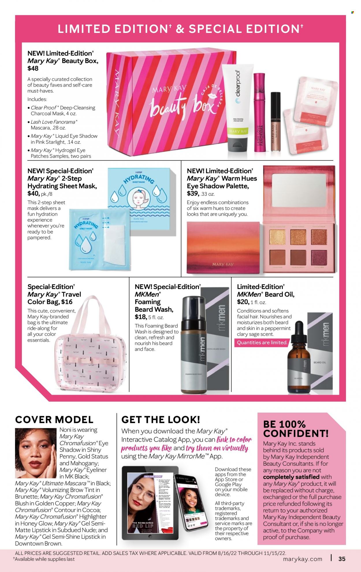 thumbnail - Mary Kay Flyer - 08/16/2022 - 11/15/2022 - Sales products - beard oil, Palette, beauty box. Page 35.