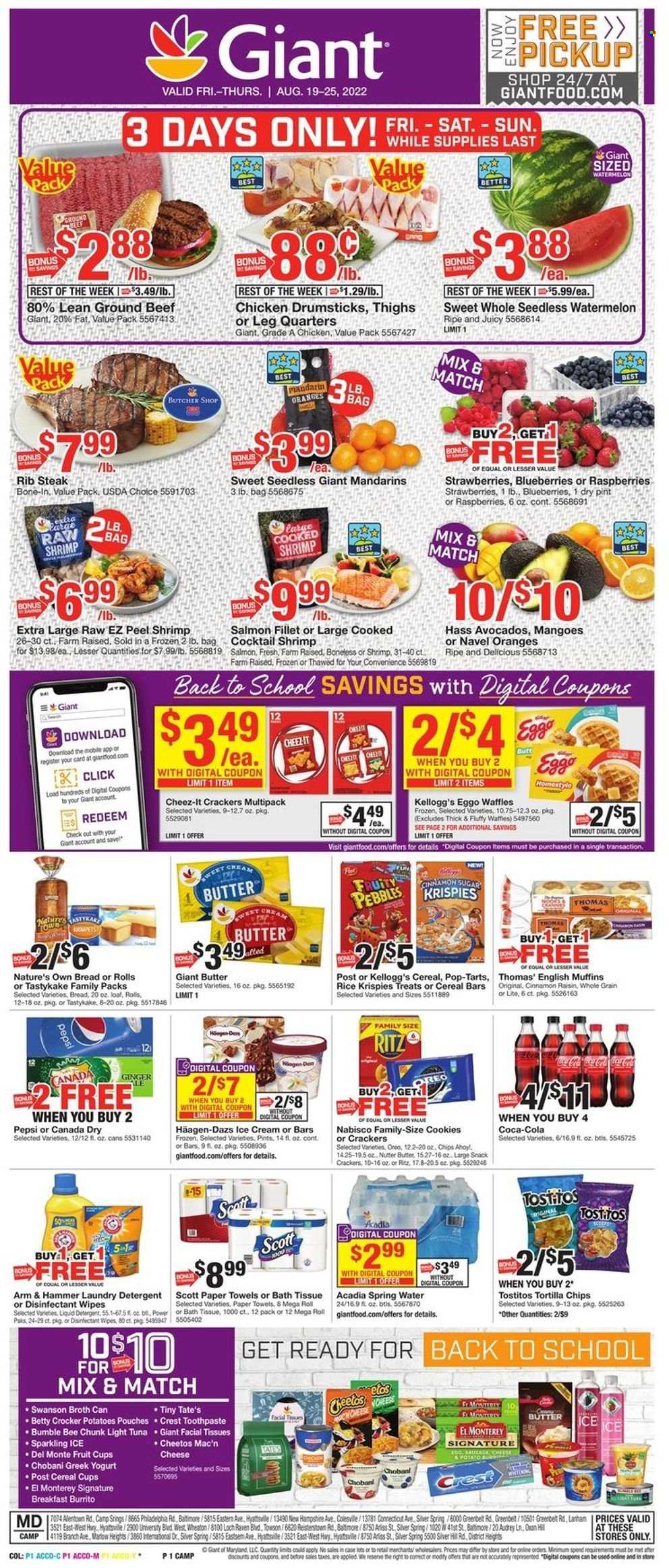Giant Food ad - 08/19/2022 - 08/25/2022. Page 1