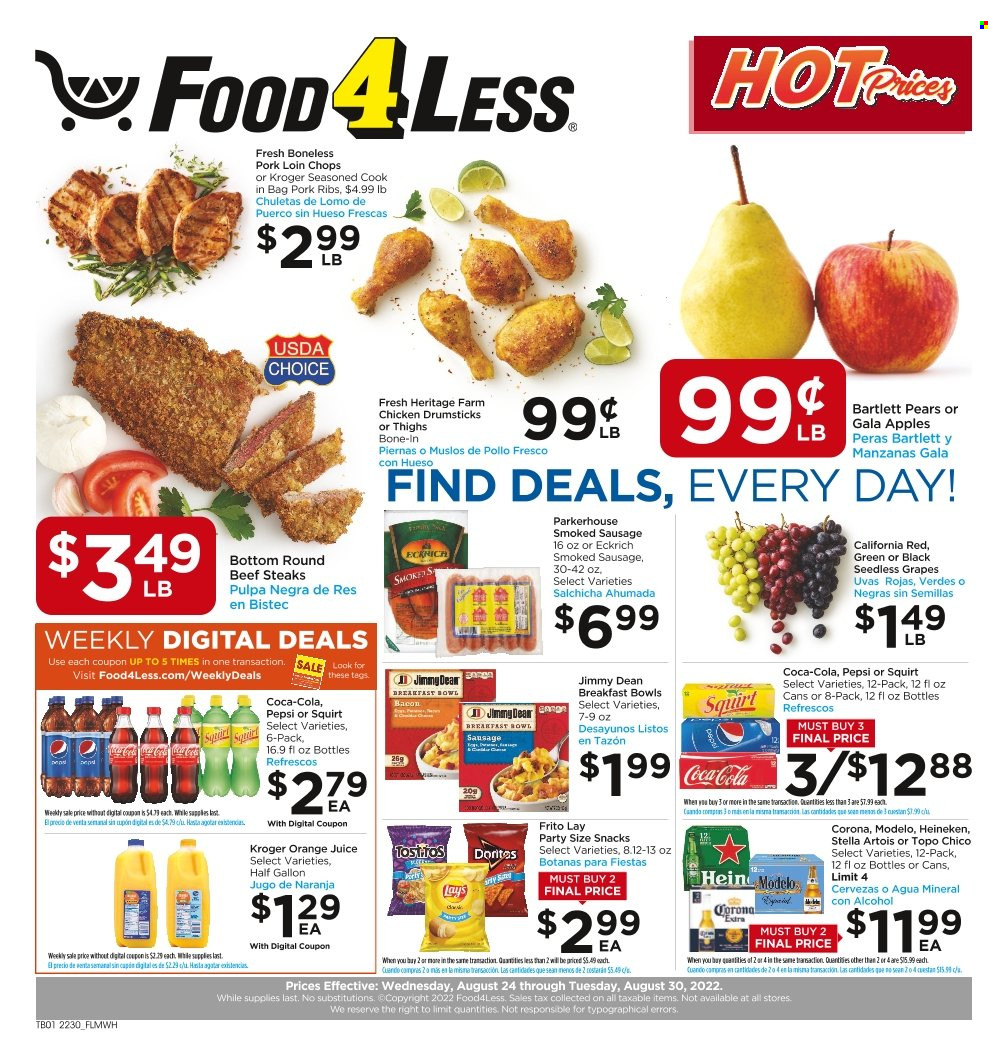 Food 4 Less ad - 08/24/2022 - 08/30/2022. Page 1