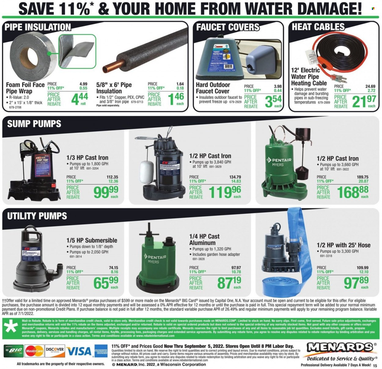 Menards ad - 08/25/2022 - 09/05/2022. Page 17