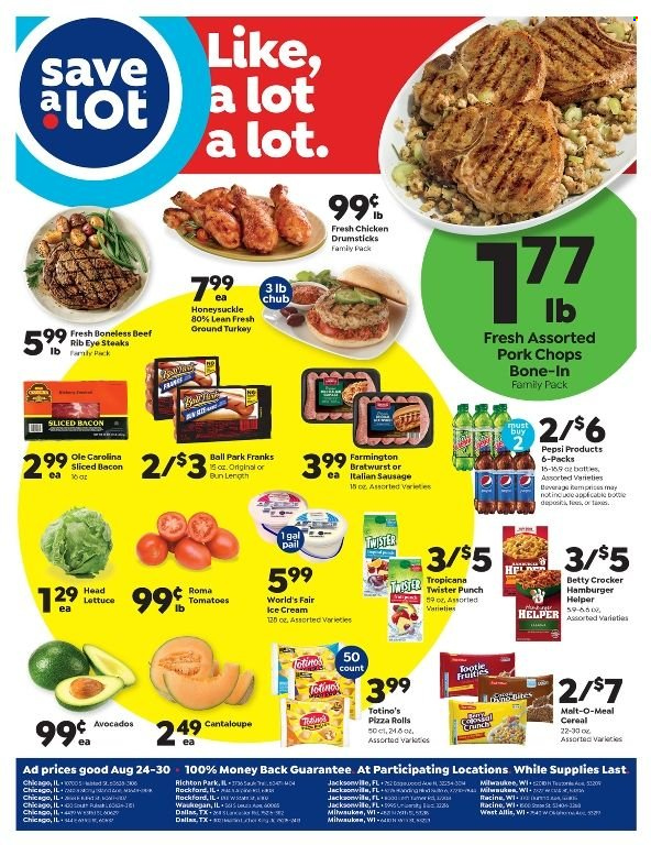 Save a Lot ad - 08/24/2022 - 08/30/2022. Page 1
