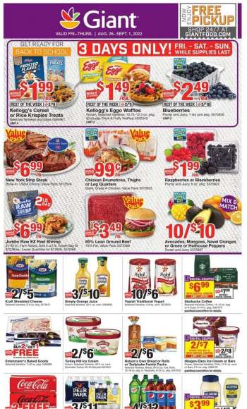 Giant Food Flyer - 08/26/2022 - 09/01/2022.