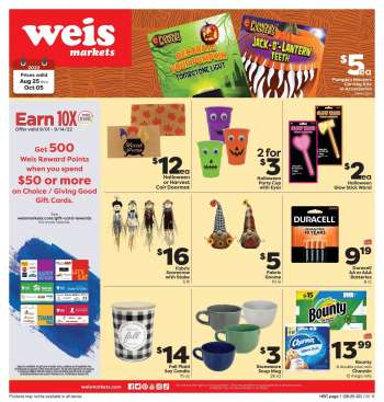Weis Flyer - 08/25/2022 - 10/05/2022.