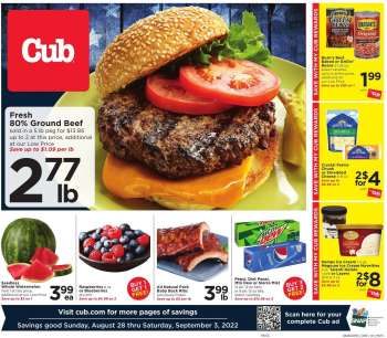 Cub Foods Flyer - 08/28/2022 - 09/03/2022.