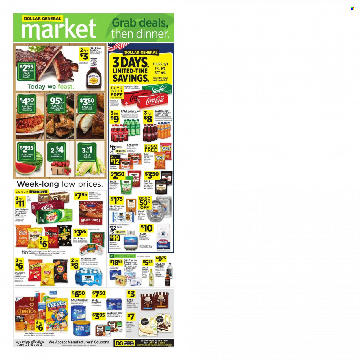 Dollar General ad - 08/28/2022 - 09/03/2022. Page 1