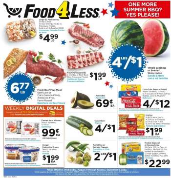 Food 4 Less Flyer - 08/31/2022 - 09/06/2022.