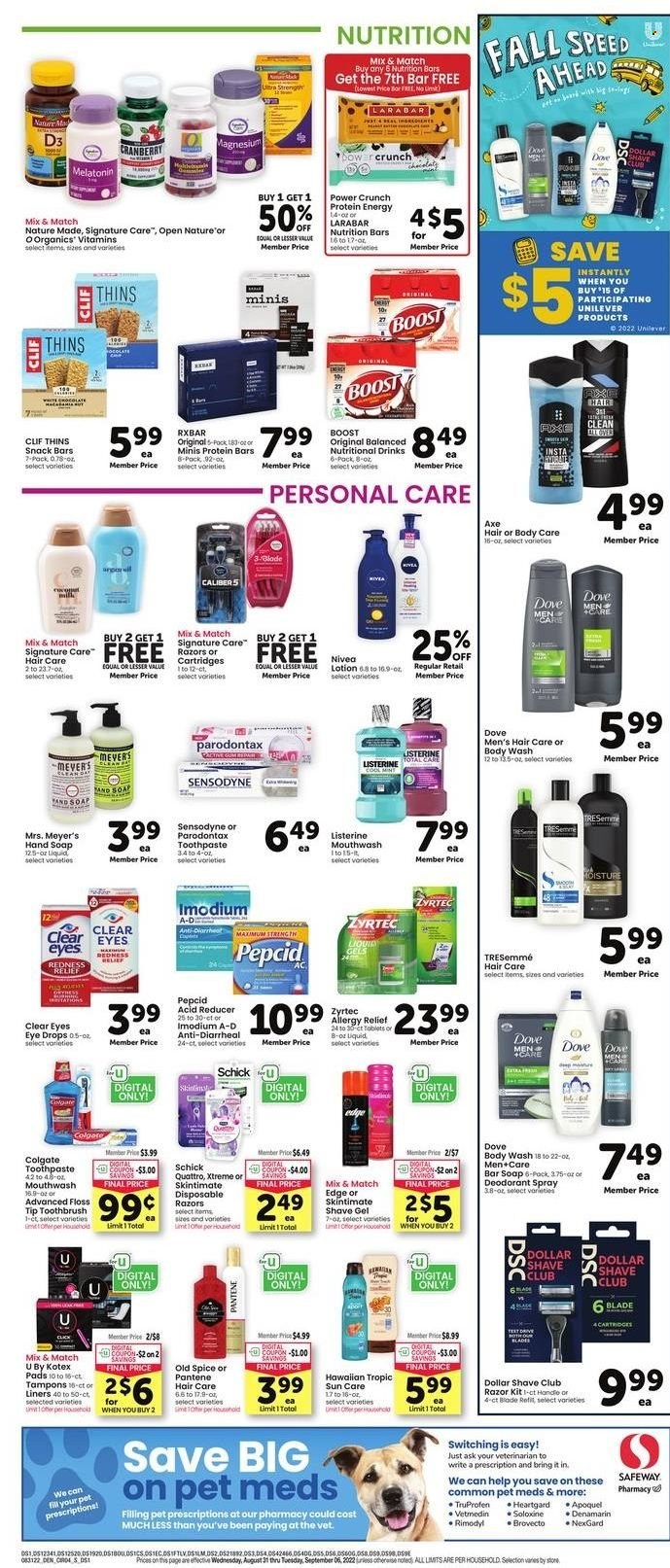 Safeway ad - 08/31/2022 - 09/06/2022. Page 4