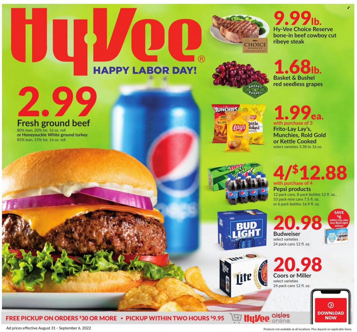 Hy-Vee ad - 08/31/2022 - 09/06/2022. Page 1