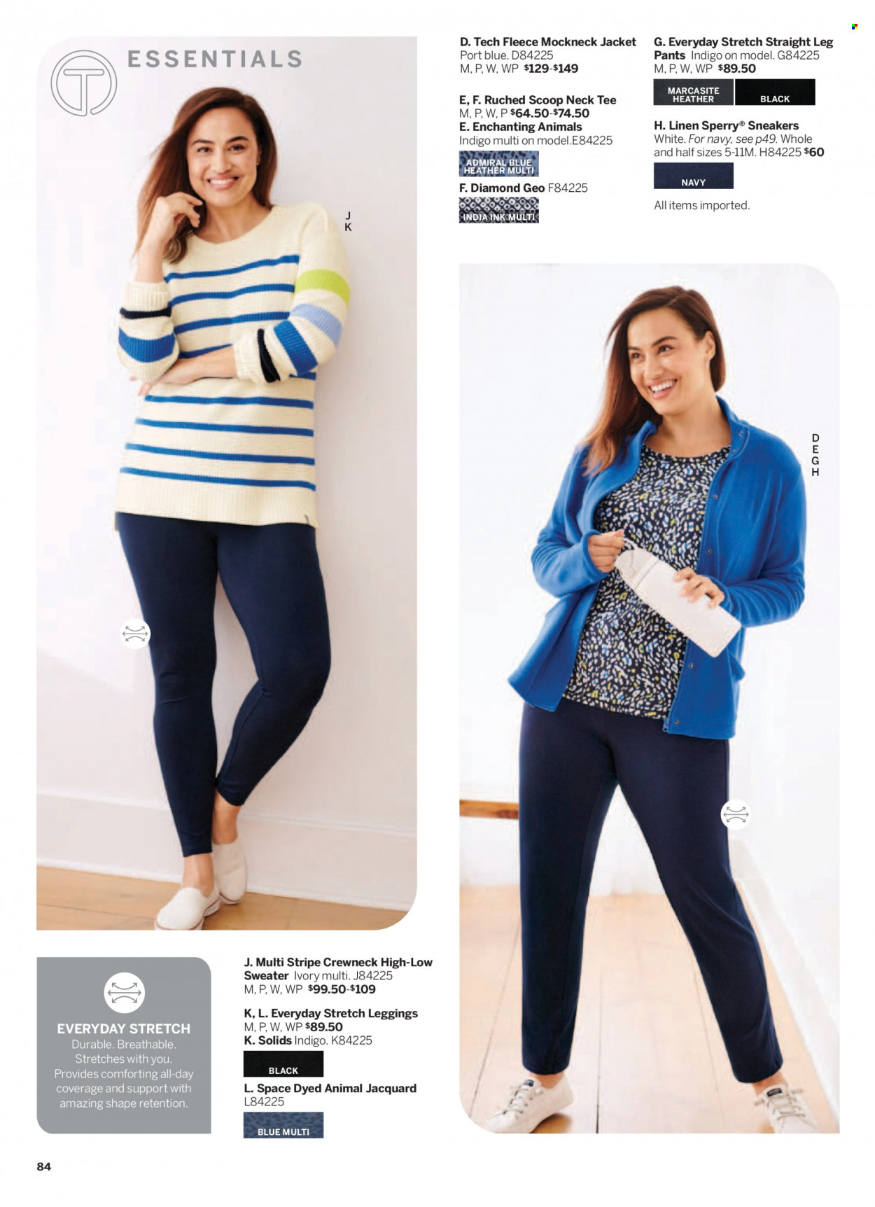 thumbnail - Talbots Flyer - 09/01/2022 - 09/30/2022 - Sales products - sneakers, jacket, pants, t-shirt, sweater, pullover, joggers, leggings. Page 82.