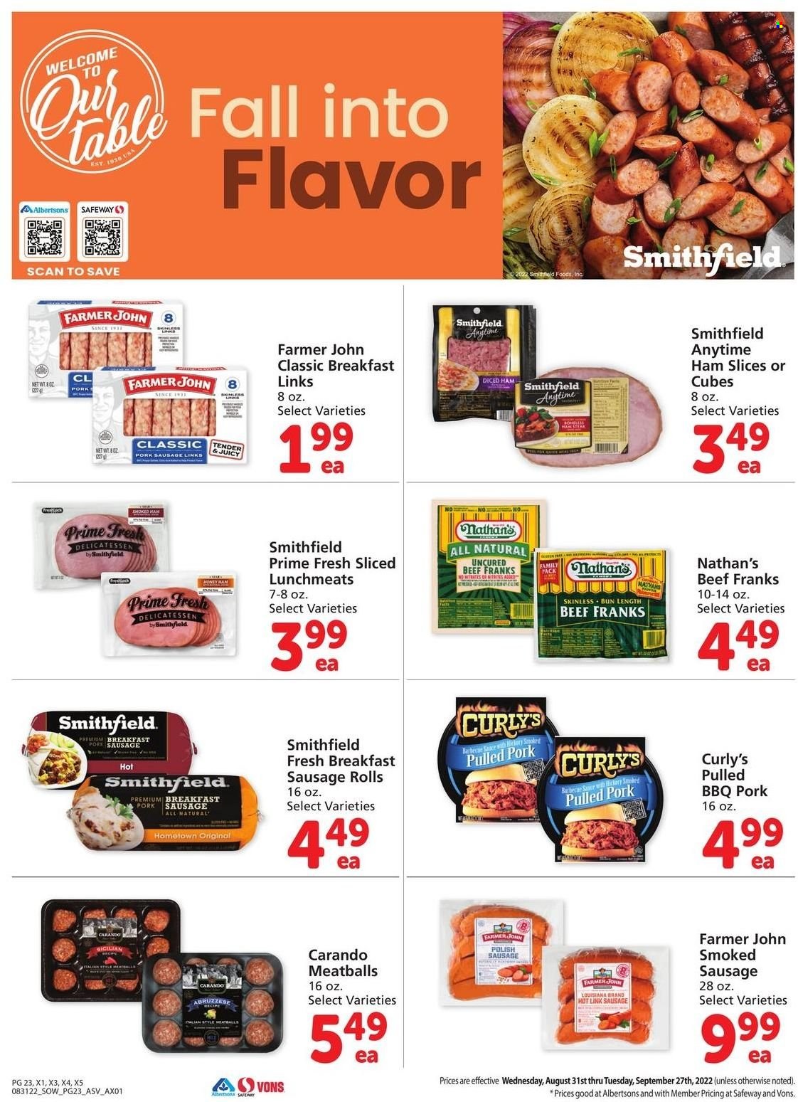 Safeway ad - 08/31/2022 - 09/27/2022. Page 22