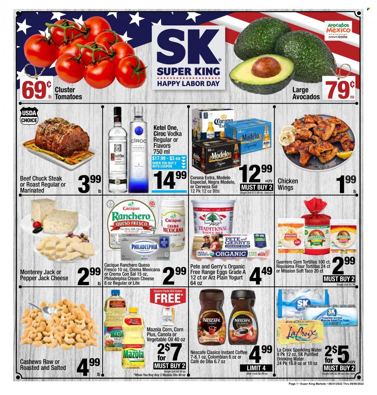 Super King Markets ad - 08/31/2022 - 09/06/2022. Page 1