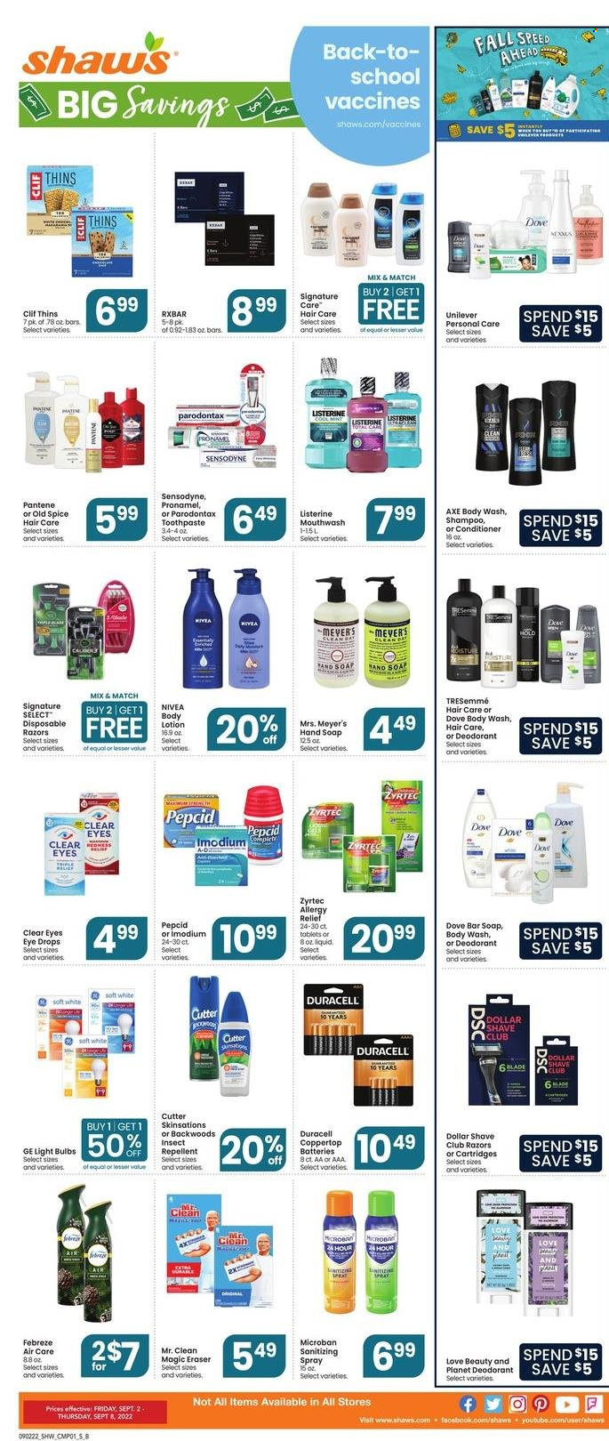 Shaw’s ad - 09/02/2022 - 09/08/2022. Page 5