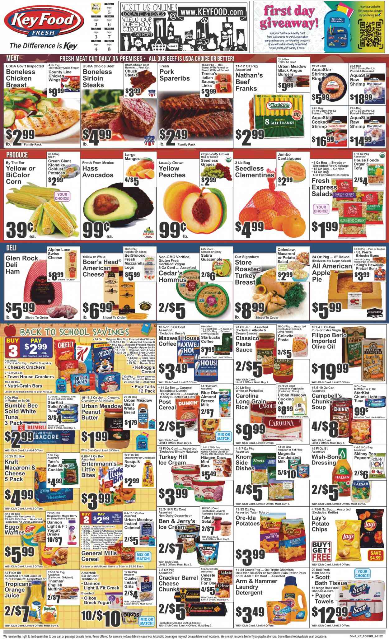 Key Food ad - 09/02/2022 - 09/08/2022. Page 1