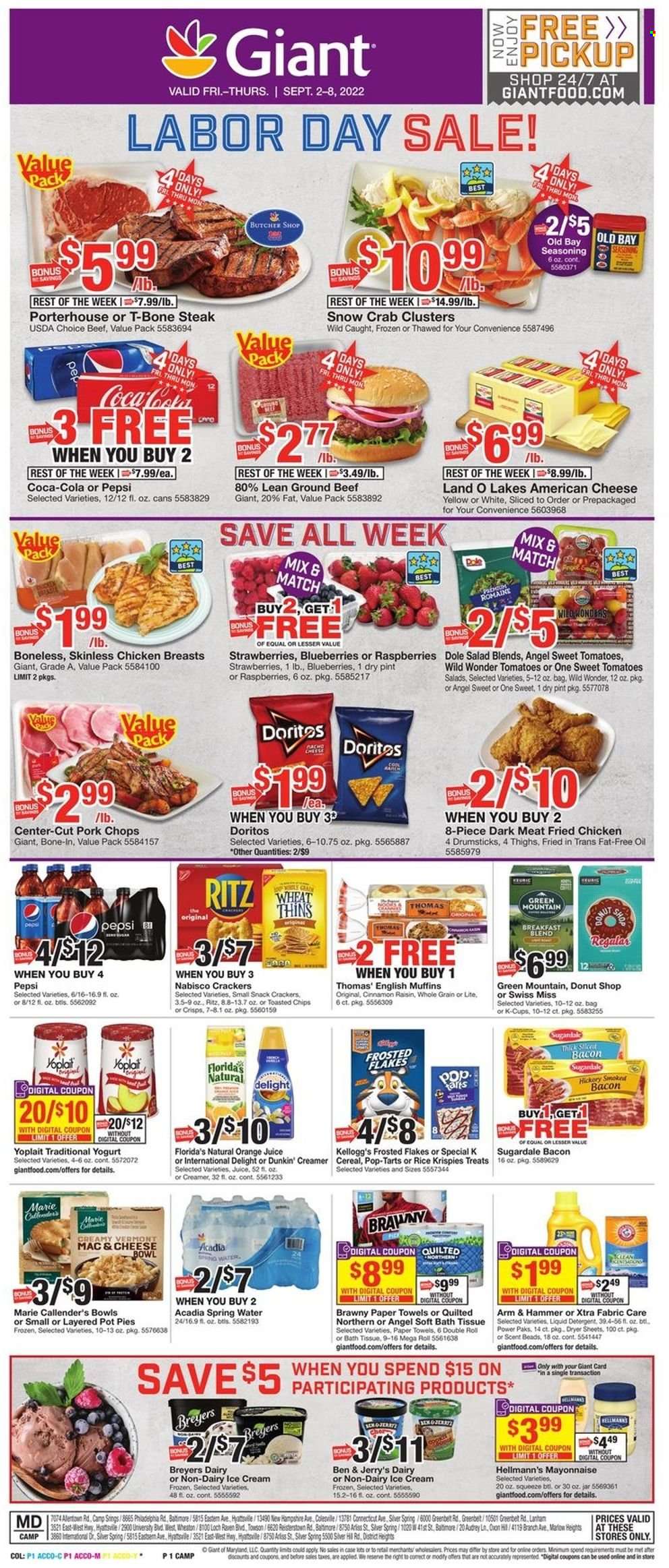 Giant Food ad - 09/02/2022 - 09/08/2022. Page 1
