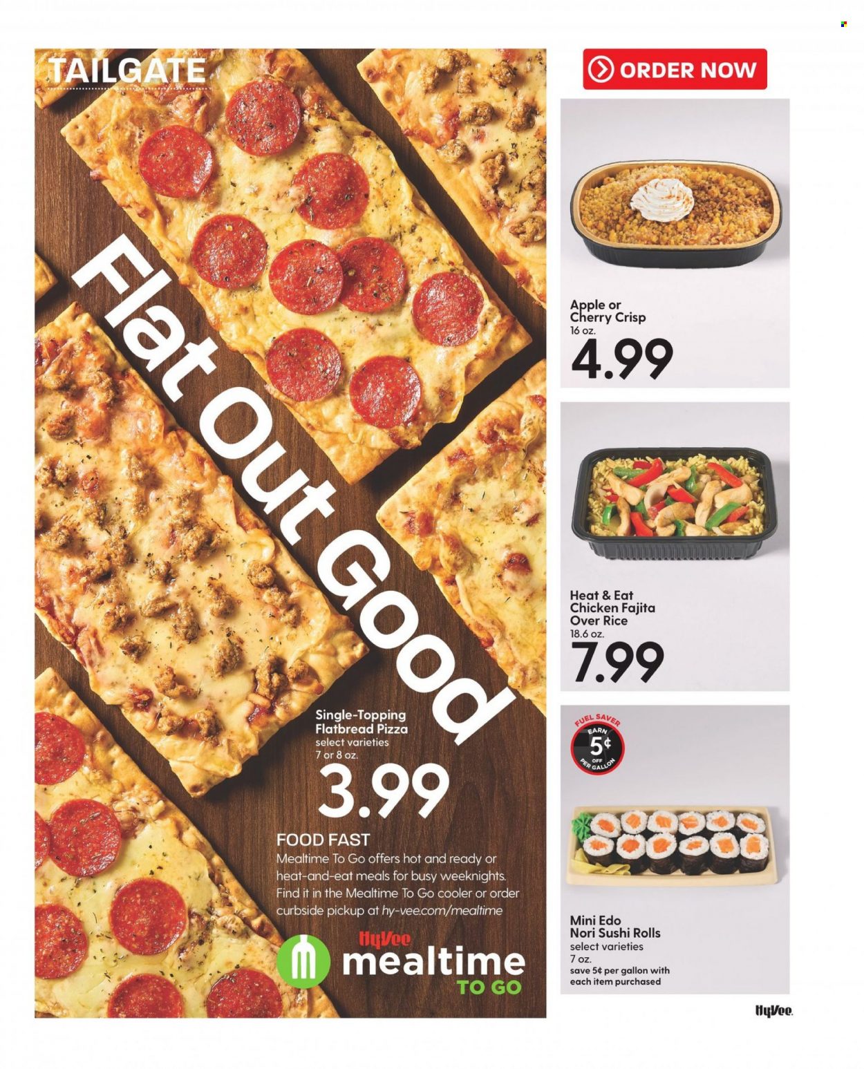thumbnail - Hy-Vee Flyer - 09/01/2022 - 09/30/2022 - Sales products - flatbread, pizza, fajita, topping, rice. Page 18.