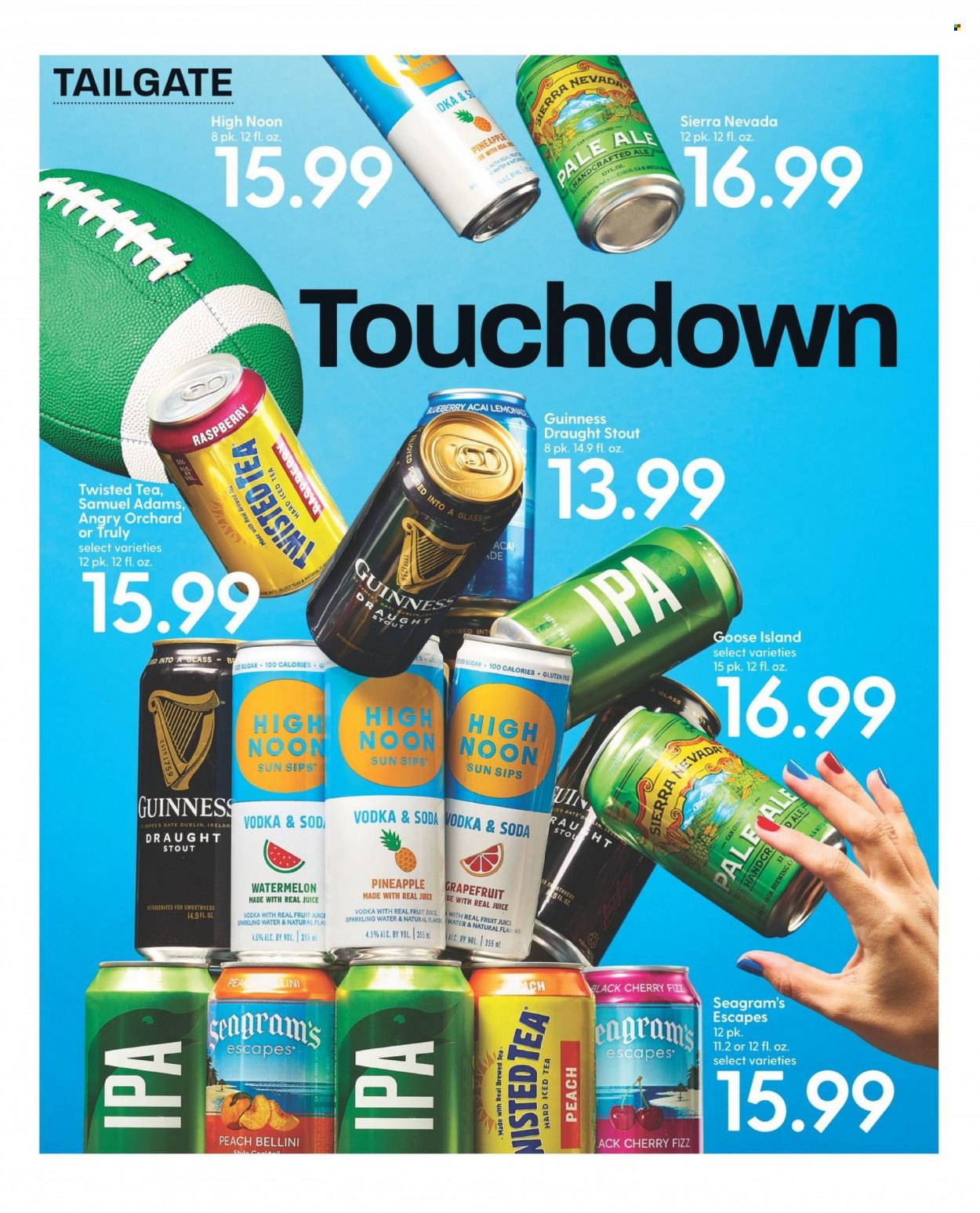 thumbnail - Hy-Vee Flyer - 09/01/2022 - 09/30/2022 - Sales products - grapefruits, watermelon, pineapple, cherries, sugar, ice tea, soda, sparkling water, vodka, TRULY, beer, Guinness, IPA, Twisted Tea. Page 24.