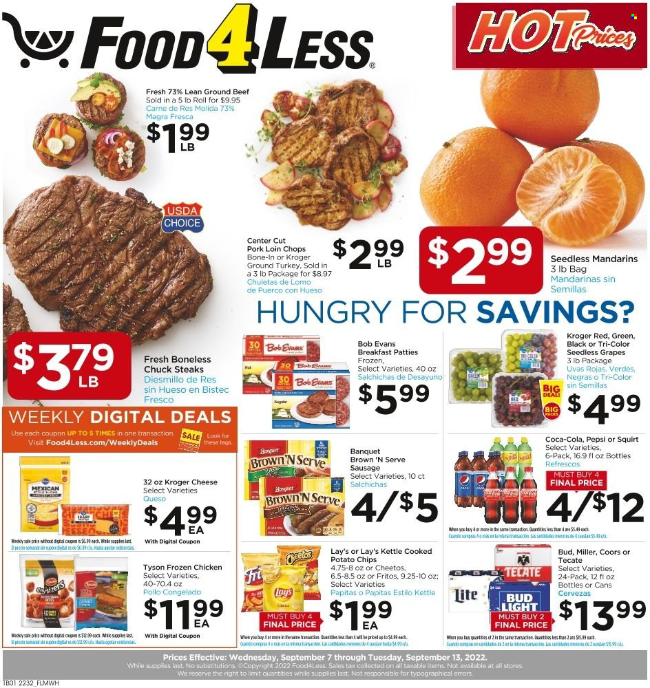 Food 4 Less ad - 09/07/2022 - 09/13/2022. Page 1