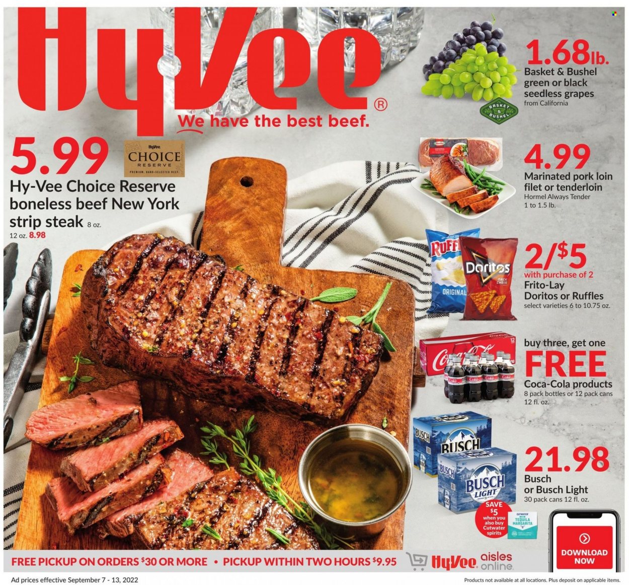 Hy-Vee ad - 09/07/2022 - 09/13/2022. Page 1