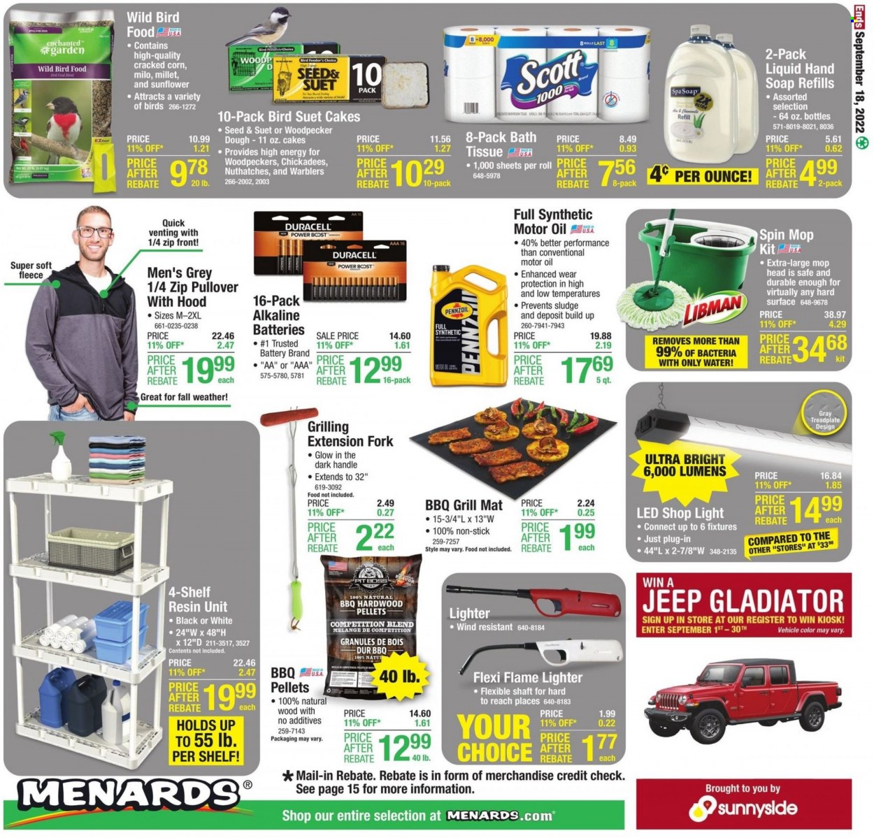 Menards ad - 09/08/2022 - 09/18/2022. Page 18