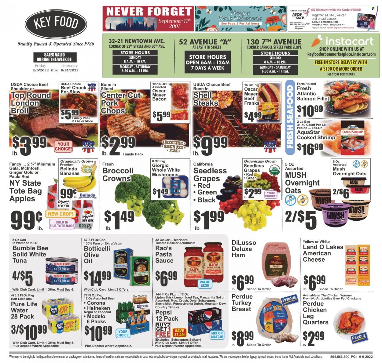 Key Food ad - 09/09/2022 - 09/15/2022. Page 1