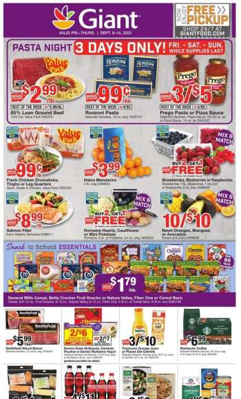 Giant Food Flyer - 09/09/2022 - 09/15/2022.