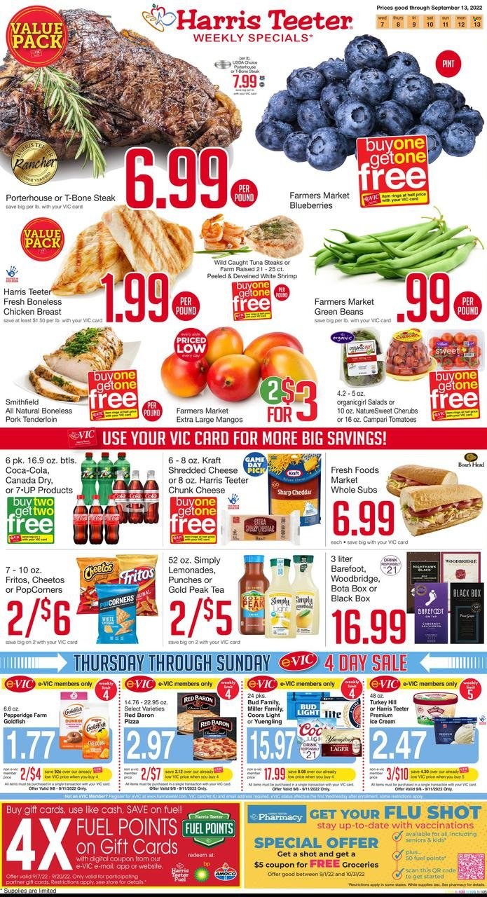 Harris Teeter ad - 09/07/2022 - 09/13/2022. Page 1