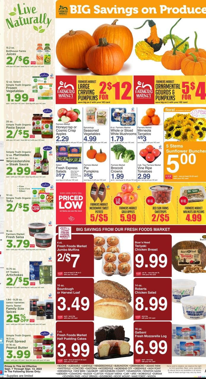 Harris Teeter ad - 09/07/2022 - 09/13/2022. Page 6