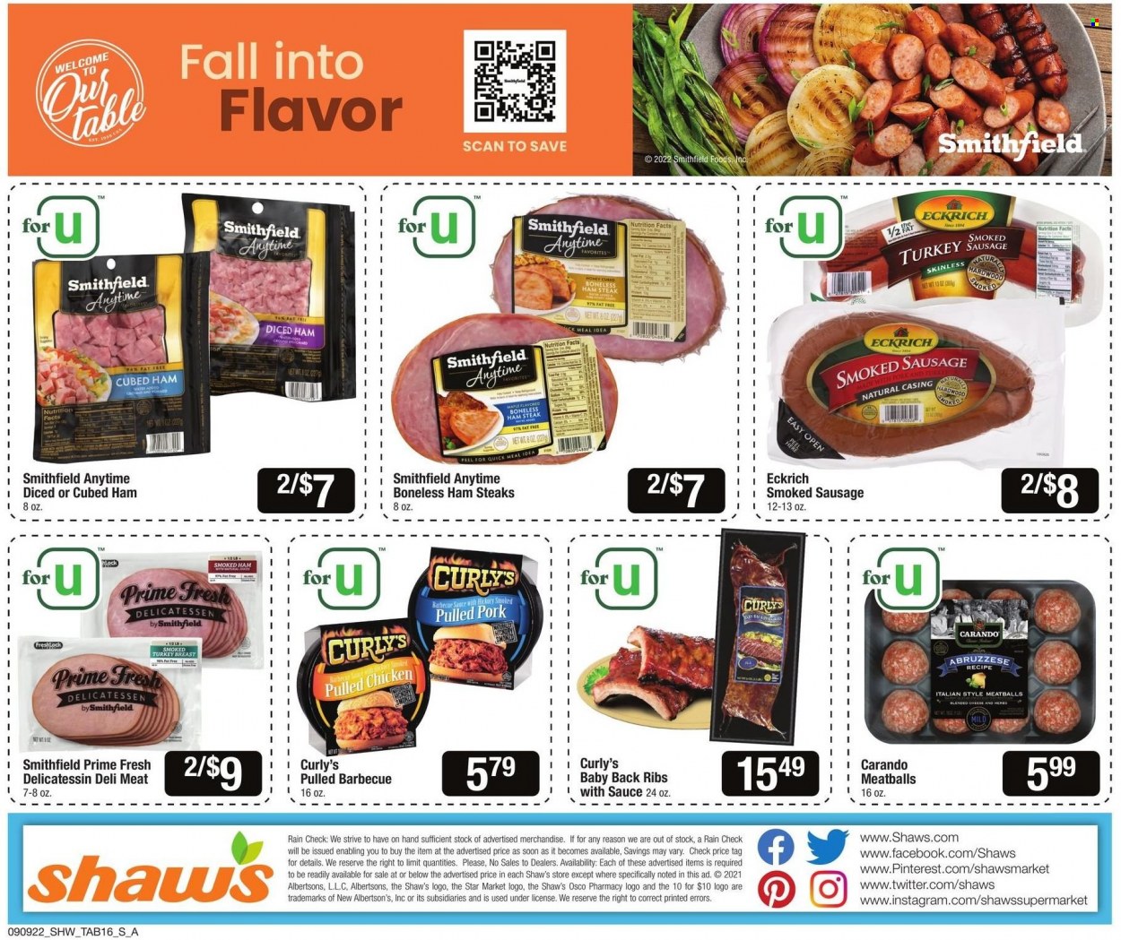Shaw’s ad - 09/09/2022 - 10/06/2022. Page 15