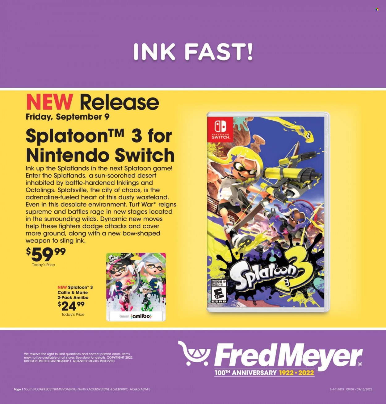 Fred Meyer ad - 09/09/2022 - 09/13/2022. Page 1
