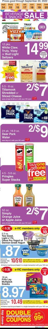 Harris Teeter ad - 09/14/2022 - 09/20/2022. Page 2