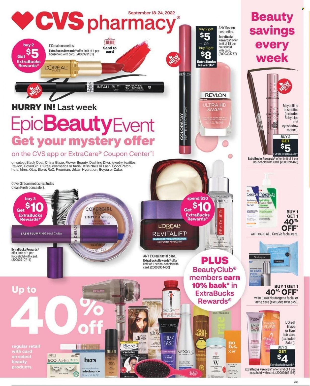 CVS Pharmacy ad - 09/18/2022 - 09/24/2022. Page 1