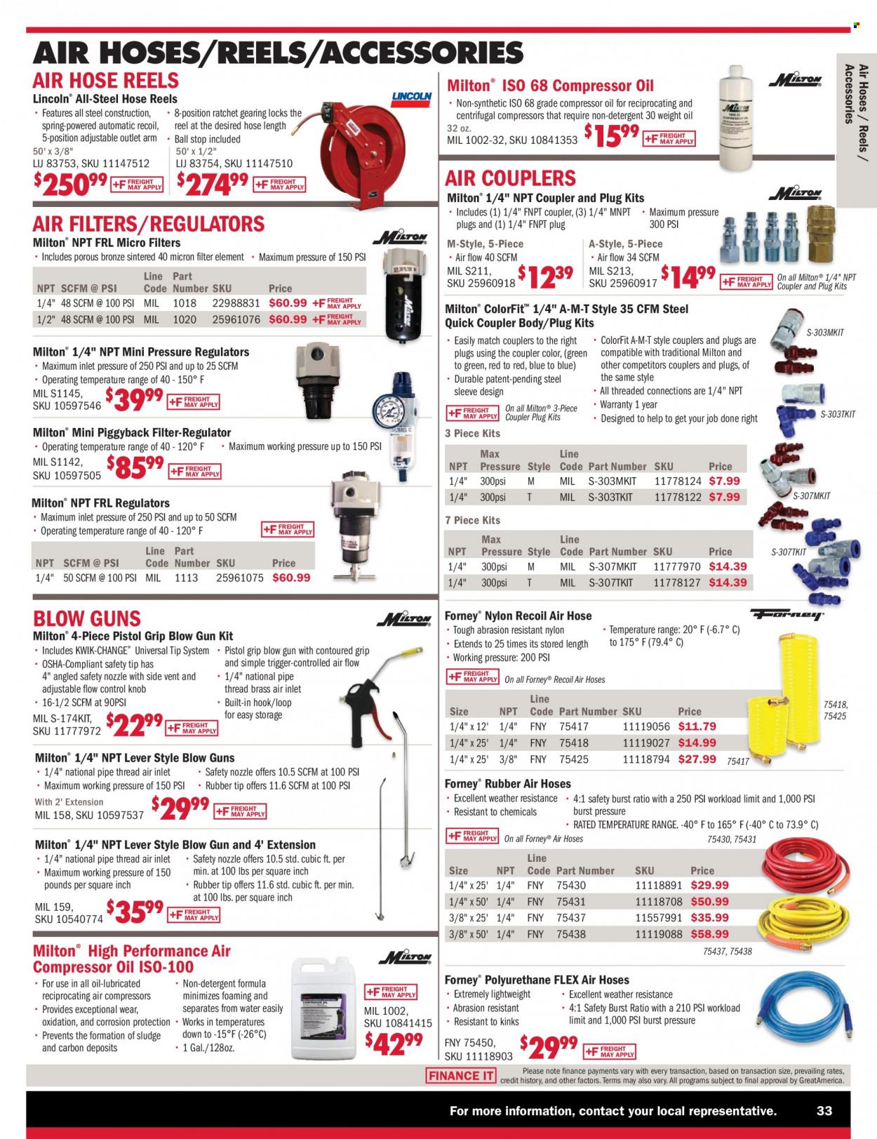 thumbnail - Carquest Flyer - Sales products - air compressor, air filter. Page 33.