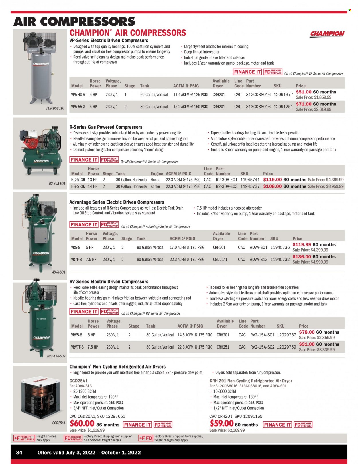 thumbnail - Carquest Flyer - Sales products - air compressor. Page 34.
