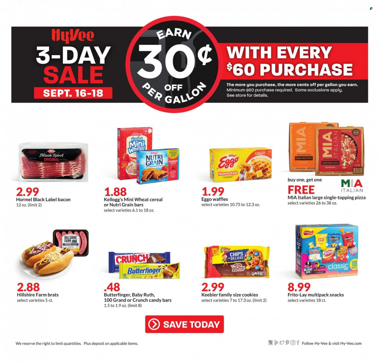Hy-Vee ad - 09/16/2022 - 09/18/2022. Page 1