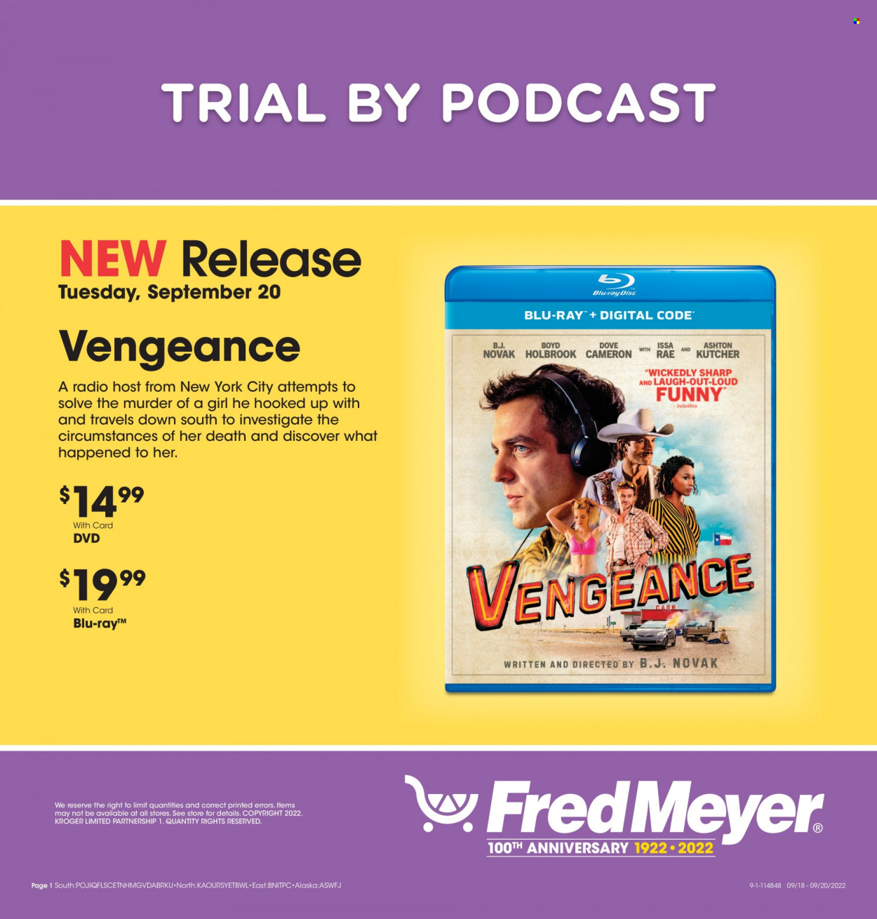 Fred Meyer ad - 09/18/2022 - 09/20/2022. Page 1