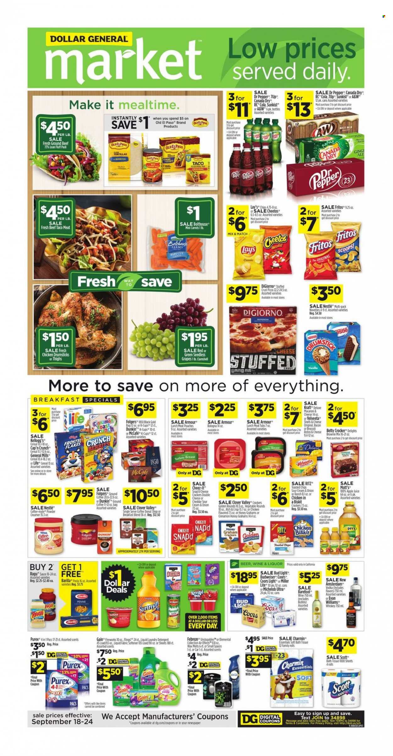Dollar General ad - 09/18/2022 - 09/24/2022. Page 1