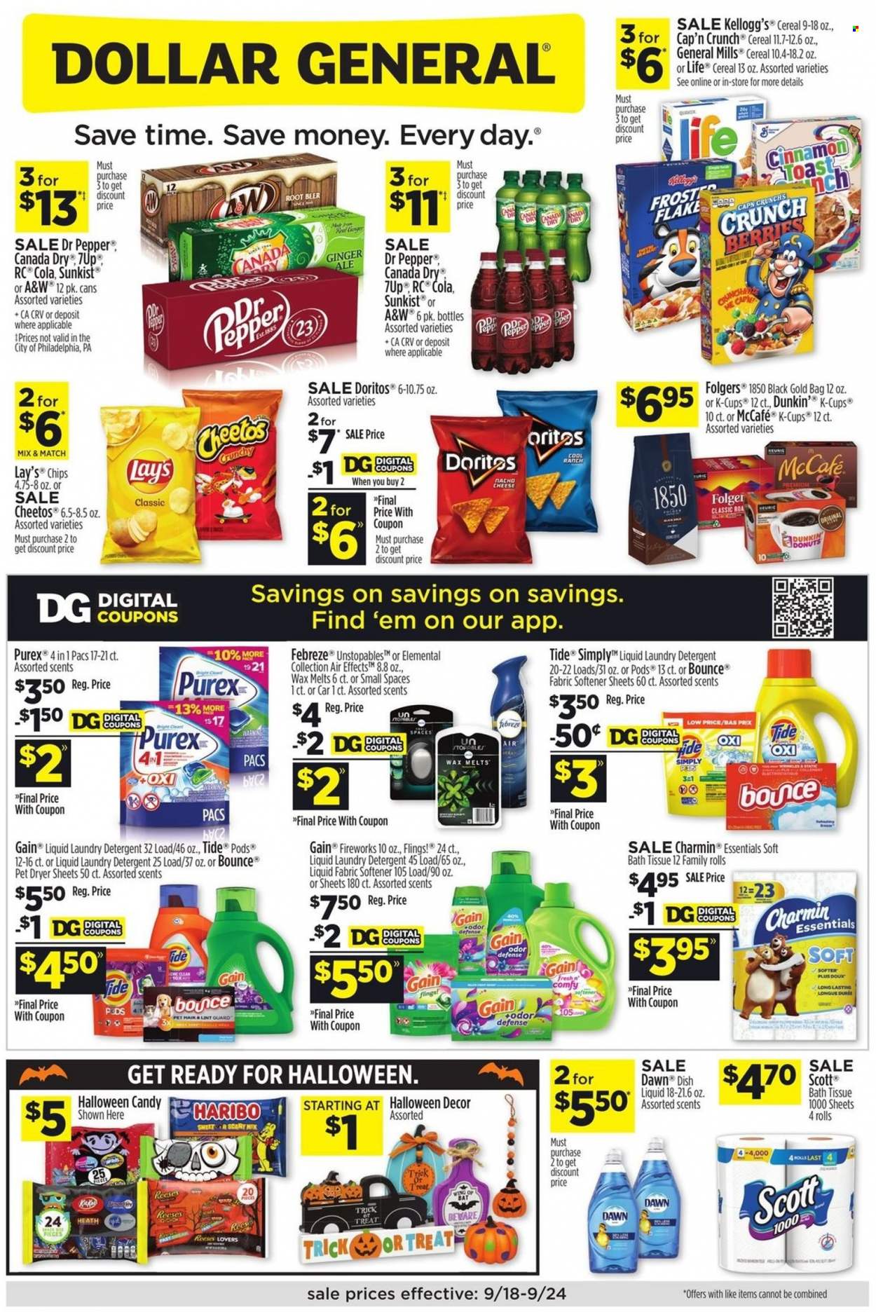 Dollar General ad - 09/18/2022 - 09/24/2022. Page 1