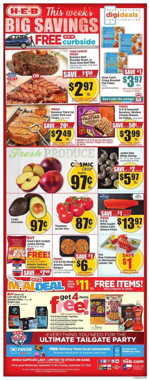 H-E-B ad - 09/21/2022 - 09/27/2022. Page 1